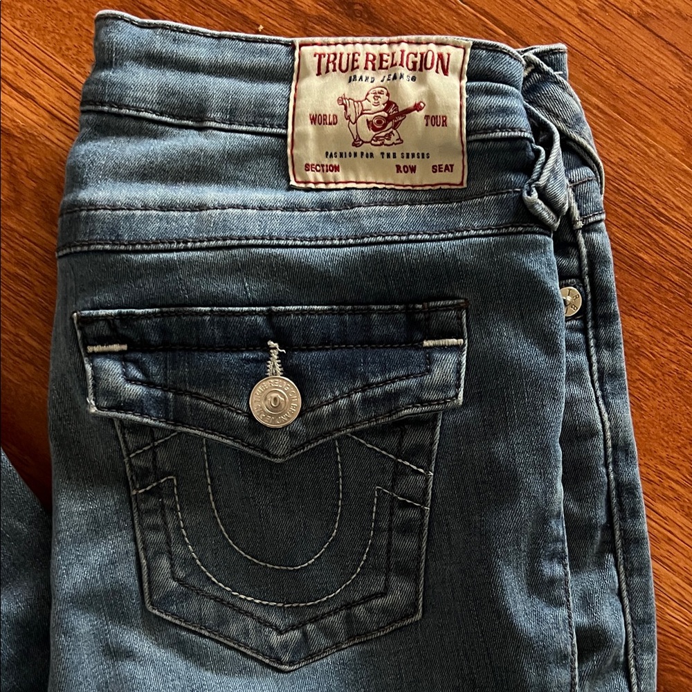 True Religion Classic Blue Straight Leg Jeans - Picture 2 of 7